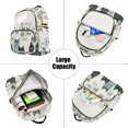 thumbnail image 5 of JIALIOU Mini Backpack Purse for Women Quilted Casual Daypack Small Travel Shoulder Bag, Watercolor Various Cats, 5 of 7