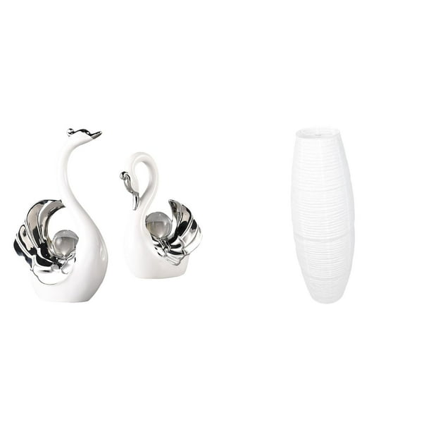 estatua de cisne,Figuras de cisne de cerámica modernas,Cubierta de lámpara de pie,Lámpara de pie con pantalla de papel de arroz,lámpara decorativa,Pantalla de lámpara de pie Accesorios de