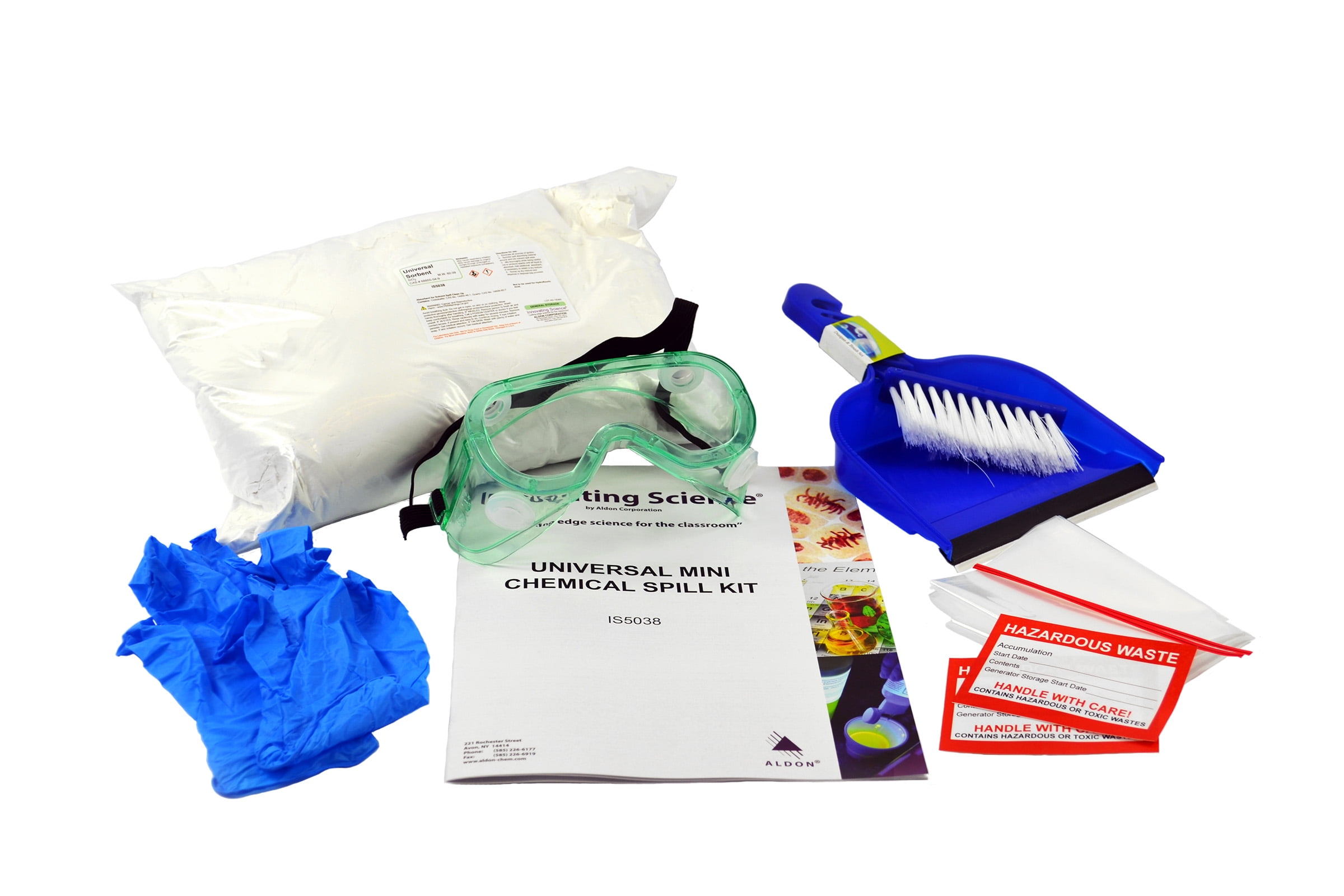 Universal Mini Spill Kit For Most Chemical Spills Includes