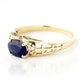 thumbnail image 4 of Galaxy Gold 14k Solid Yellow Gold Filigree Ring with 1.15 Carat (CTW) Natural Blue Sapphire-2394 (8.5), 4 of 7