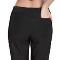 thumbnail image 4 of felwors Women's Scrub Cargo Jogger Pants Medical Workwear Bottoms with 5 Pockets, Lightweight Ultra Soft 2-Way Stretch Fabric (Black, XS), 4 of 7