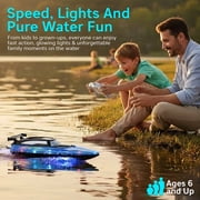 Merkury Innovations HGLO 13 in RC Boat, LED, Remote-Controlled, 1 pack