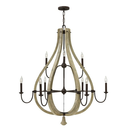 

Fredrick Ramond Fr40578 9 Light 2 Tier Chandelier From The Middlefield Collection - Iron