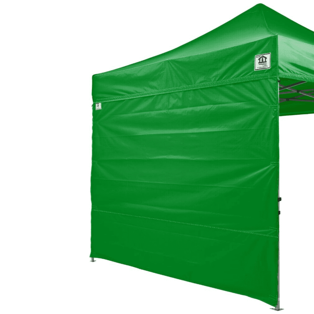 Impact Canopy 10’ x 10’ Green Outdoor Canopy Sidewalls,1 Solid and 1 Zipper Wall (2 Pack)