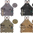 thumbnail image 3 of Delantal de trabajo impermeable de lona, herramienta de alta resistencia, con bolsillos, correas cruzadas, ajustable para carpintería, pintura y cocina, 3 of 4