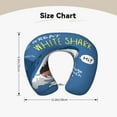 thumbnail image 5 of KLL Great White Shark Pattern Memory Foam Cervical Neck Pillow Versatile U-Shaped Pillows for Home/Office/Camping/Travelling/Soft Washable Cover, 5 of 8