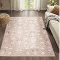 thumbnail image 3 of Mainstays Floral Pattern Low Pile Ivory Base with White Flowers, Area Rug 5x7, Recommended for Living room, Dining area, Bedroom, 3 of 8