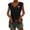 Black, variant on T Shirts For Women Heart Print V Neck Sleeveless Soft Casual Slim Fitted Basic Tees