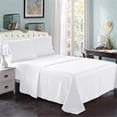 thumbnail image 3 of JML Luxury Deep Pocket 4-piece Bed Sheet Set White Full, 3 of 5