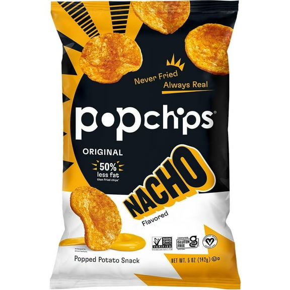 Popchips Nacho Potato Chips, 5 oz (Pack - 4)