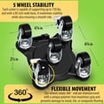 thumbnail image 3 of Furniture Movers with Wheels - Set of 4 Heavy Duty Furniture Lifter Tool with 2000 lbs Load Capacity, Easy Sliders Dolly for Moving Appliances, Sofa, Cabinet, and Piano etc (6.3×6.3IN), 3 of 6