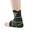 thumbnail image 4 of MERIGLARE Attelle de Cheville Élastique Lavable Réglable Compression Sangle de Pied Confortable pour Gym Vélo Sports Protection du Pied Rayure Verte G, 4 of 9