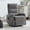 Gray, variant on Spaco 38" Heat Massage Manual Recliner Chair with Rocker and Swivel in Fabric, Padded Seat for Living Room, Home Theater, Gray
