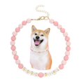 thumbnail image 1 of Collier Perlé pour Chien / Collier Perlé Réglable et Durable / Collier pour Animal de Compagnie Mignon et à la Mode / Bijoux pour Bonne Fille Accessoires pour Chiot Perlés Roses / Collier pour Animal de Compagnie Cadeau 16 Pouces, 1 of 6