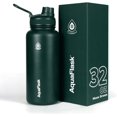 thumbnail image 1 of AquaFlask Bouteille d'Eau en Acier Inoxydable Originale 32oz (935ml) – à Double Paroi Isolée sous Vide, Étanche, Réutilisable (Vert Mousse), 1 of 1