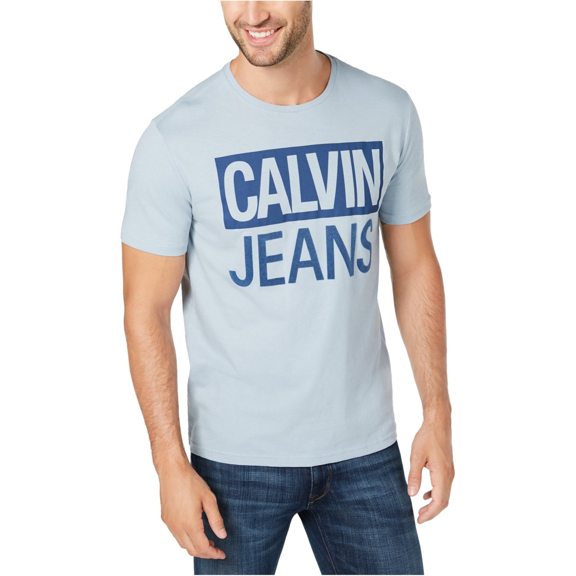 calvin klein blue t shirt