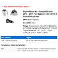 thumbnail image 2 of Engine Mount Kit - Compatible with 2016 - 2019 Ford Explorer 3.5L V6 VIN 8 Naturally Aspirated 2017 2018, 2 of 2