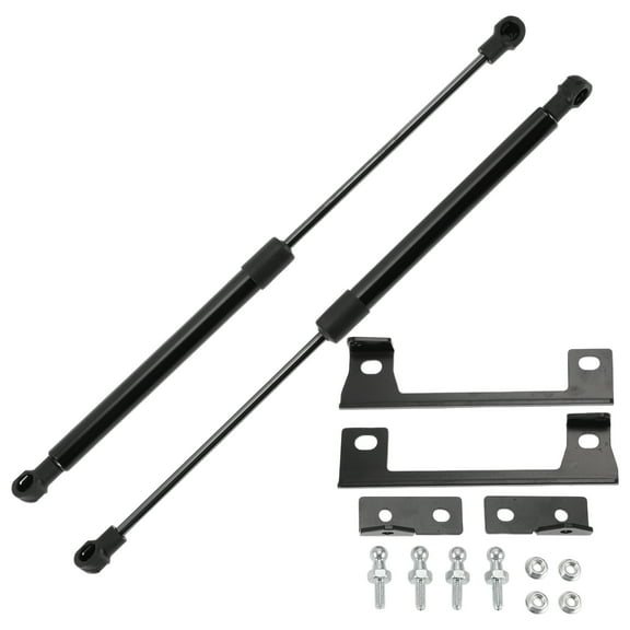 Unique Bargains Lift Supports Struts for Ford Focus MK3 2012-2018 Front Hood Gas Spring Black with Mounting Bracket,Gasket 2 Set