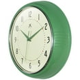 thumbnail image 3 of Infinity Instruments Retro Round Metal Green Wall Clock, 12", 3 of 7