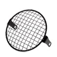 thumbnail image 2 of 6.3" Retro Motorcycle Grill Side Mount Headlight Lamp Cover Mask Cafe Racer, 2 of 5