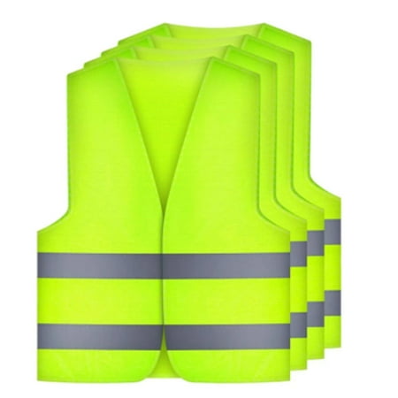 

4 Pcs Safety Vests Car Vest Safety Vest Safety Warning Vest EN471 with 360 Degree Reflective Stripes and Buckle