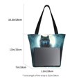 thumbnail image 3 of Salouo Wolf for Shoppers Tote for Women Foldable Handbags with Big Capacity Casual One-Shoulder Shopping Bag Hobo Bags Fit for Office/Shopping/Park, 3 of 6