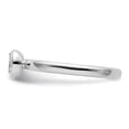 thumbnail image 4 of Auriga 925 Sterling Silver Low 5mm Round White Topaz Ring for Women Size- 9, 4 of 6