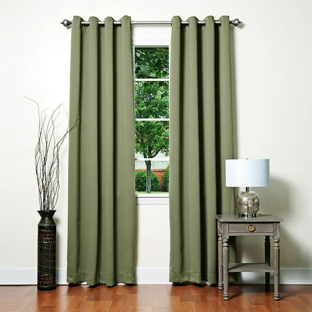 Aurora Home Grommet Top Thermal Insulated 96 Inch Blackout Curtain Aurora Home Grommet Top Thermal Insulated 96 Inch Blackout Curtain Panel Pair 52 X