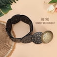 thumbnail image 3 of Monebena Western Belts for Women Wide Hollow Disc Leather Belt Cowgirl Waist Belt for Jeans Dresses with Metal Buckle, 3 of 14
