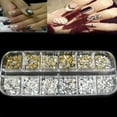 thumbnail image 2 of UDIYO 300pcs Punk 3D Acrylic Nail Art Alloy Rivet Studs Spikes DIY Decoration Spots, 2 of 7