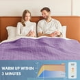 thumbnail image 2 of PMONPA Electric Heated Blanket, Flannel & Sherpa Heating Blanket for Adult, Fast-Heating with 10 Heat Levels 5 Time Settings (85"x91", Taro Purple), 2 of 6