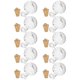 thumbnail image 1 of Juego de 10 botellas de vidrio pequeñas estampadas, frascos decorativos para hacer tú mismo, frascos de madera, 1 of 1