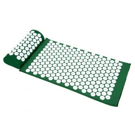 Sivan Health And Fitness Deluxe Acupressure Mat & Pillow Combo Set, Green