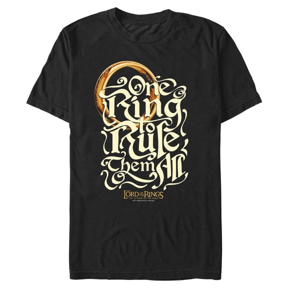 Mens The Lord of the Rings One Ring Rules T Shirt