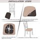 thumbnail image 4 of Funda de cojín de terciopelo para silla, Protector antideslizante para asiento de sala de estar, oficina, cocina y banquete, 1 unidad, 4 of 4