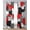 Red, variant on Navy Blue Black Geometric Sheer Curtains 45 Inch Length 2 Panels Set for Living Room/Bedroom, Modern Abstract Art Block Kitchen Curtains Grommet Semi-Sheer Curtains Drapes Window Treatments 42"x45"x2