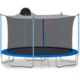 thumbnail image 5 of 12FT Trampoline with Basketball Hoop, 1.4MM Thickened Recreational Trampoline for Adults & Kids, Heavy Duty Outdoor Trampoline with Full Enclosure Net & Steel Ladder, 5 of 7