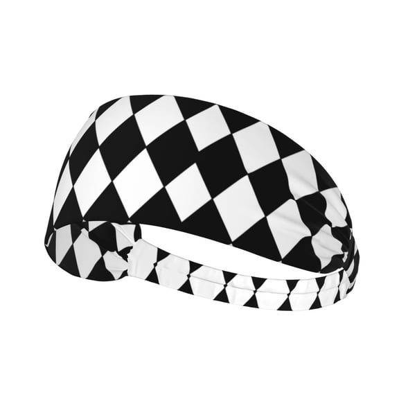 Unisex Harlequin Sweatband Sports Headband For Running Cycling Yoga Workout Stretchy Hairband