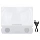thumbnail image 1 of Lupa de pantalla de teléfono móvil de 10 pulgadas con altavoz Bluetooth amplificador de vídeo soporte de teléfono para el hogar al aire libre blanco, 1 of 5