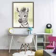 thumbnail image 3 of Stupell Industries Cottage Jungle Friends Baby Zebra Brown Floating Frame Canvas Art, 25 x 31, by Christine Simpson Art, 3 of 8