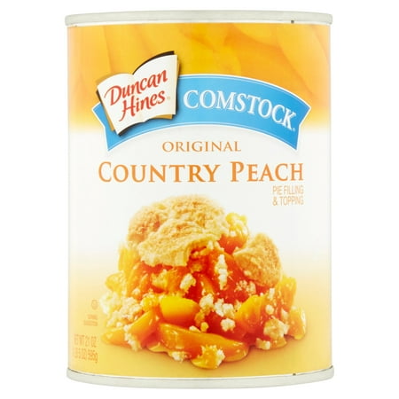 (2 Pack) Comstock Original Country Peach Pie Filling Or Topping, 21 (Best Peach Pie In Atlanta)