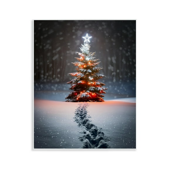 Stupell Industries Magic Moments Holiday Tree Holiday Photography Unframed Art Prints Wall Art, 11 x 14