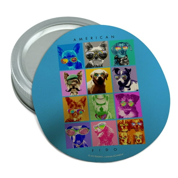 American Fido Dogs Sunglasses Rainbow Retro Vintage Round Rubber Non-Slip Jar Gripper Lid Opener