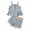 Light blue, variant on IROINNID Infant Girls Solid Suspenders Dress Tops Stripe Shorts Outfits