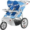 Instep Safari Swivel Wheel Double Jogging Stroller, Blue/Gray