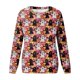 thumbnail image 4 of Blusa de algodón con cuello redondo y manga larga para mujer, estilo informal, con estampado a la moda, cuello redondo, 4 of 5