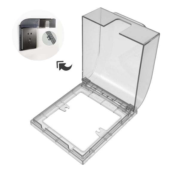 ETEREAUTY 4-Pack Electrical Outlet Boxes with Wall Mount Brackets and Transparent Protective Covers