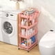 thumbnail image 3 of Carrito utilitario JIUYOTREE de 4 niveles, rollo rosa con tazas, 3 of 8