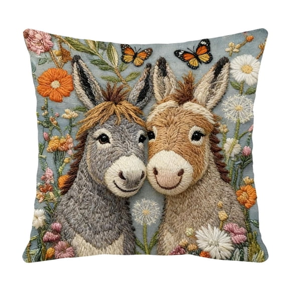 Throw Pillow Covers Single Sided Print Short Lint Decorative Pillowcase 18X18 Inches / 45X45 Cm for Sofa, Bedroom, Living Room