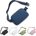 thumbnail image 1 of HAHDAXIA HVJCEZ Sacs Banane pour Femmes Hommes, Sac de Taille Mode Mini Bandoulière Ajustable pour Course, Randonnée et Voyage, Bleu, 1 of 6